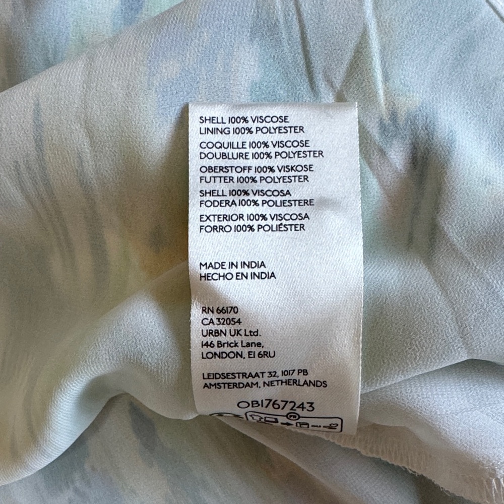 Pilcro Tavi Lightweight Button Front Blouse Green & Yellow size XL - Picture 12 of 16